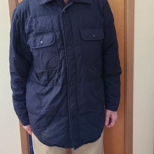 The Company Store Mens Blue Down Jacket